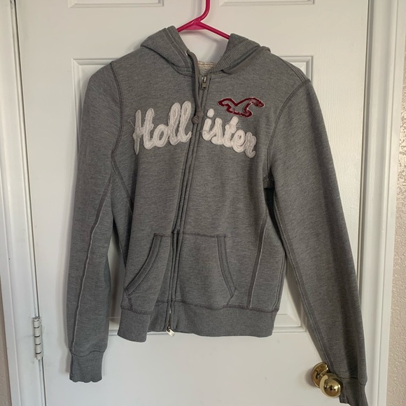 Hollister Tops - Grey Hollister hoodie/ jacket